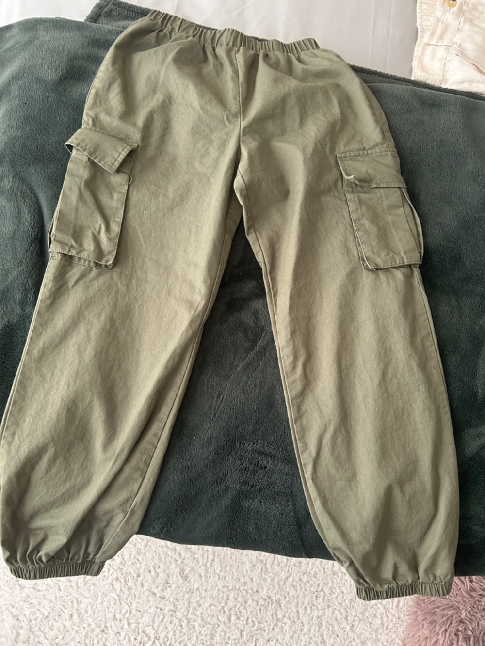 SHEIN Olive Green Cargo Jogger Pants